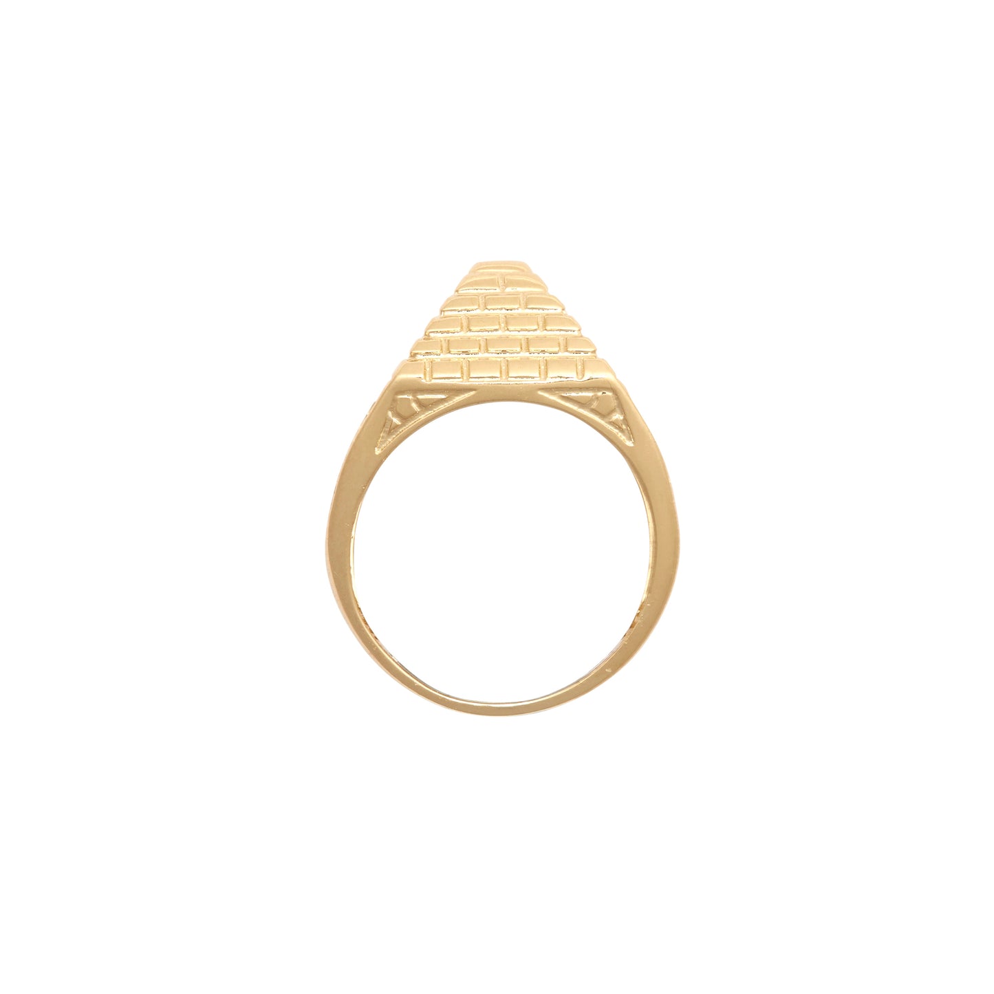 9ct Gold  Egyptian Pyramid 10mm Signet Baby Pinky Ring - JBR035
