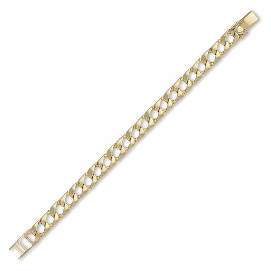 9ct Gold  Paris Curb 6mm Cast Chain Bracelet, 5 inch - JCC001