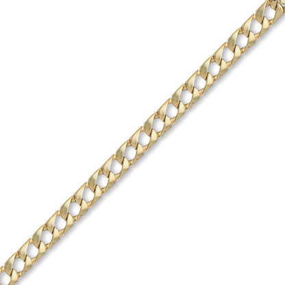 9ct Gold  Paris Curb 6mm Cast Chain Bracelet, 5 inch - JCC001