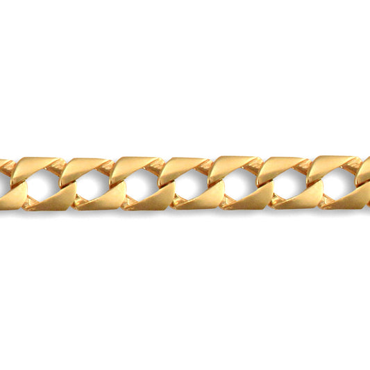 Mens 9ct Gold  Paris Curb 7mm Cast Chain Necklace - JCC001