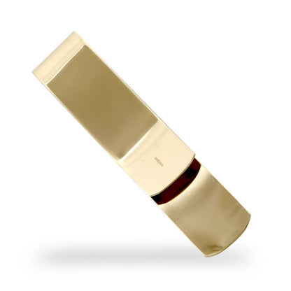 Mens Solid 9ct Gold  Diamond Cut Quilt ID Bar Money Clip - JCL005