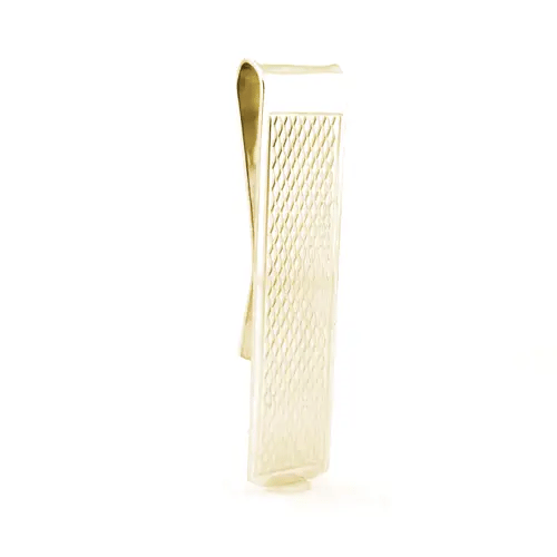 Mens Solid 9ct Gold  Diamond Cut Quilt Money Clip - JCL006