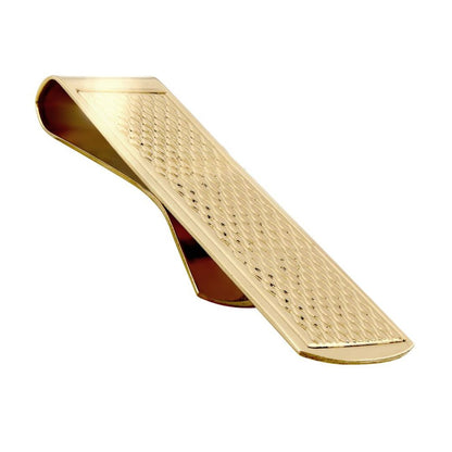 Mens Solid 9ct Gold  Diamond Cut Quilt Money Clip - JCL006