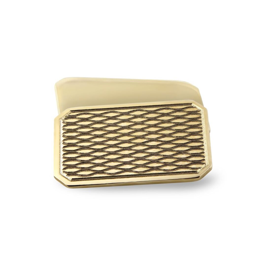 9ct Gold  Twin Rectangular Ogee Chain Linked Cufflinks - JCL036