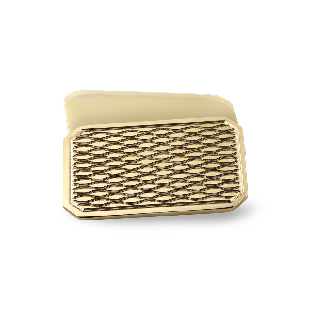 9ct Gold  Twin Rectangular Ogee Chain Linked Cufflinks - JCL036