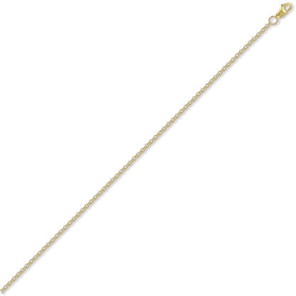 9ct Gold  Micro Belcher 2mm Pendant Chain Necklace - JCN001A