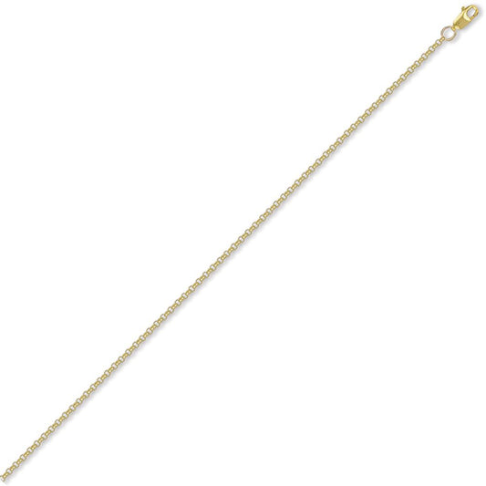 9ct Gold  Micro Belcher 2mm Pendant Chain Necklace - JCN001A