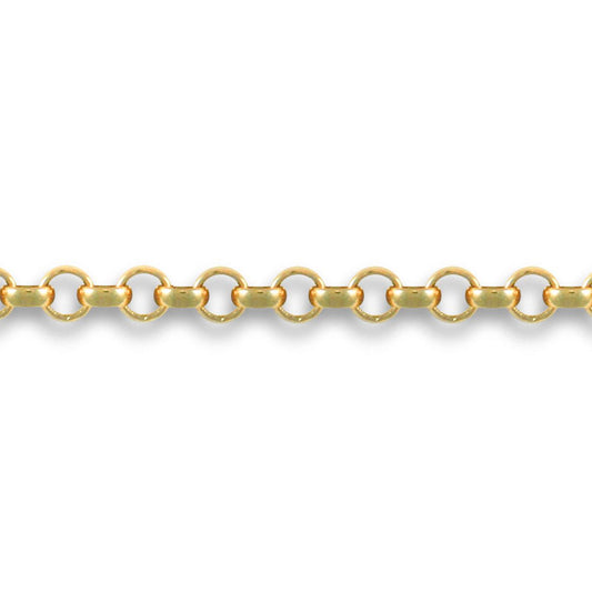 9ct Gold  Micro Belcher 2mm Pendant Chain Necklace - JCN001A