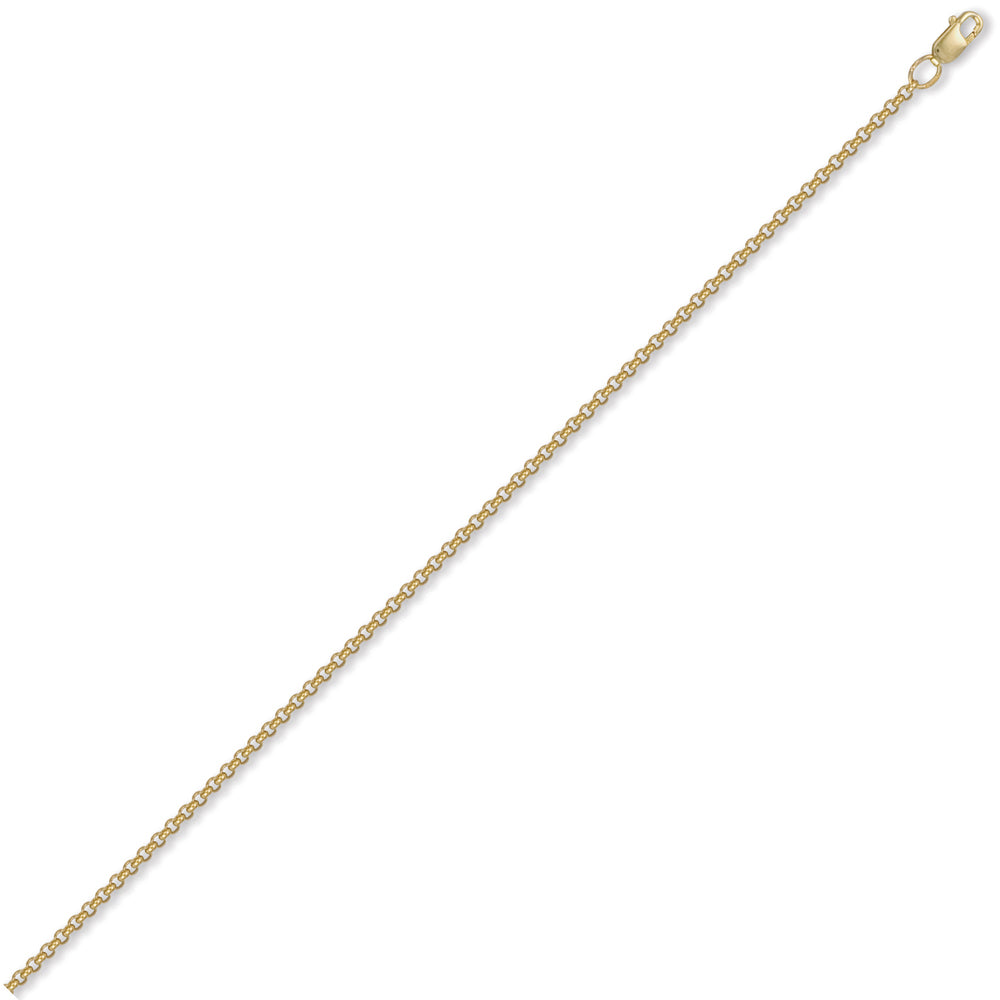 9ct Gold  Micro Belcher 2.2mm Pendant Chain Necklace - JCN001B