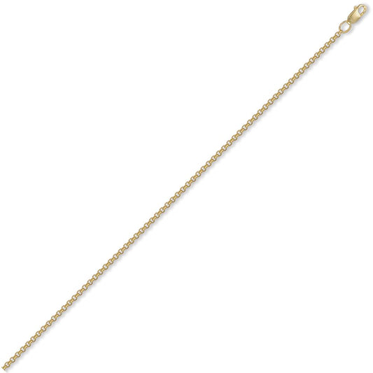 9ct Gold  Micro Belcher 2.2mm Pendant Chain Necklace - JCN001B