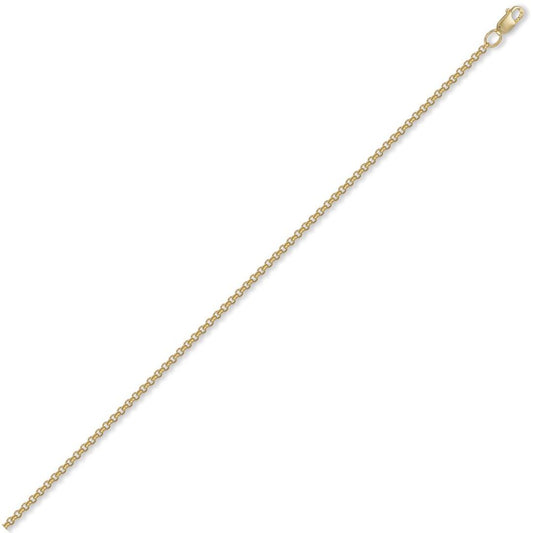 9ct Gold  Micro Belcher 2.2mm Pendant Chain Necklace - JCN001B