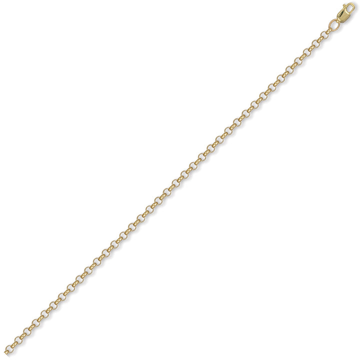 9ct Gold  Round Belcher 3.4mm Chain Necklace - JCN001D