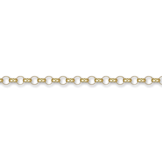 9ct Gold  Round Belcher 4.7mm Chain Bracelet, 7.5 inch - JCN001F