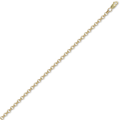 9ct Gold  Round Belcher 4.3mm Chain Necklace - JCN001G