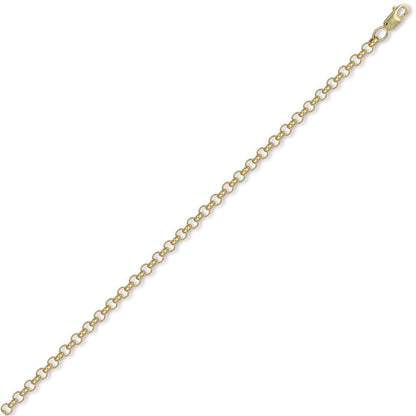 9ct Gold  Round Belcher 4.3mm Chain Necklace - JCN001G