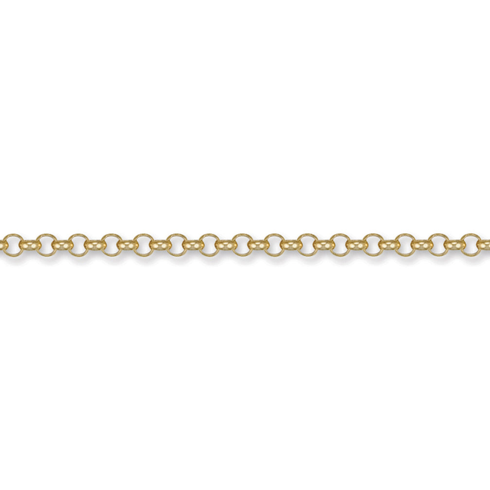 9ct Gold  Round Belcher 4.3mm Chain Bracelet, 8.5 inch - JCN001G