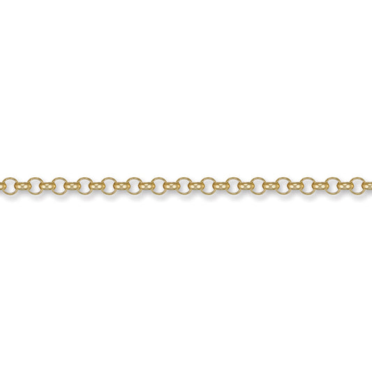 9ct Gold  Round Belcher 4.3mm Chain Bracelet, 8.5 inch - JCN001G