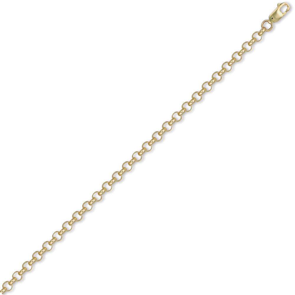 9ct Gold  Round Belcher 5.2mm Chain Necklace - JCN001H