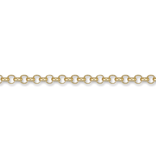 9ct Gold  Round Belcher 5.2mm Chain Bracelet, 8.5 inch - JCN001H