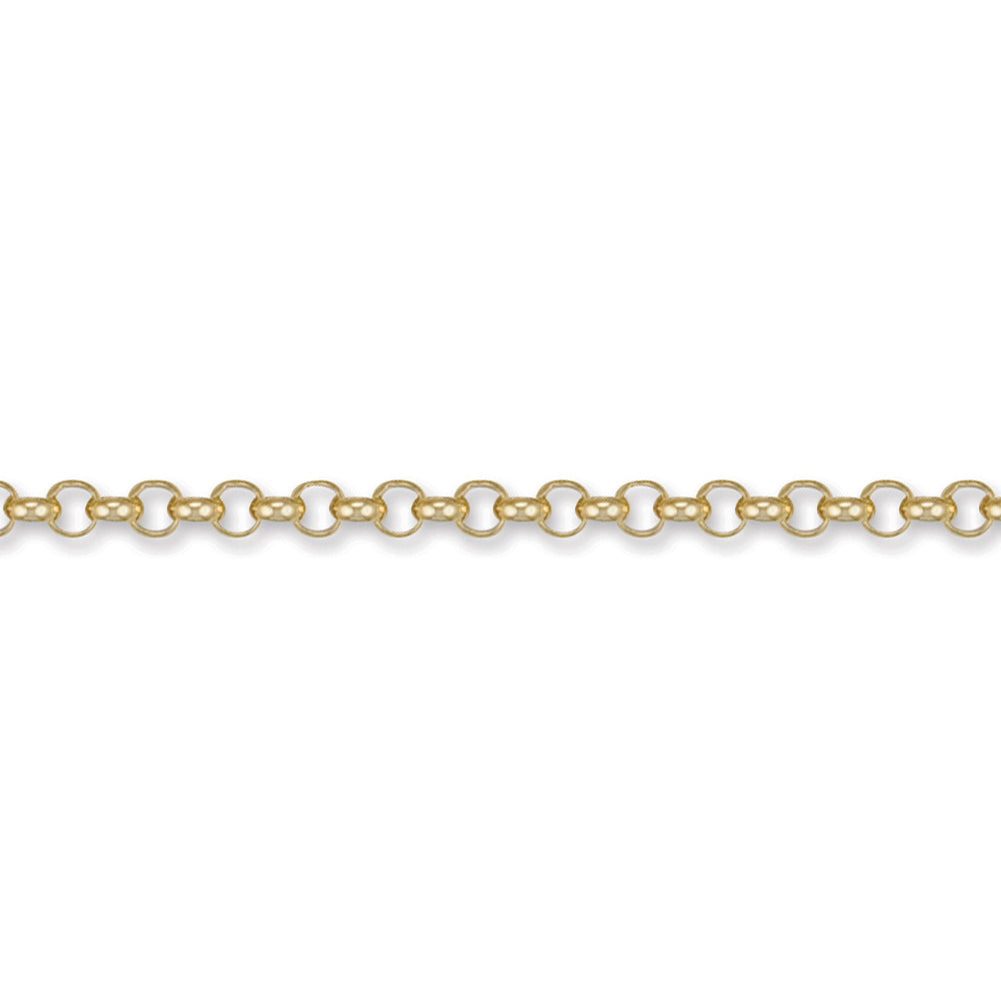 9ct Gold  Round Belcher 5.2mm Chain Bracelet, 8.5 inch - JCN001H