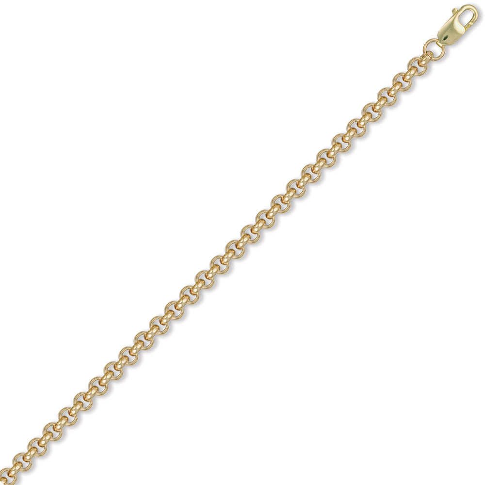 Mens 9ct Gold  Round Belcher 5.8mm Chain Necklace - JCN001J