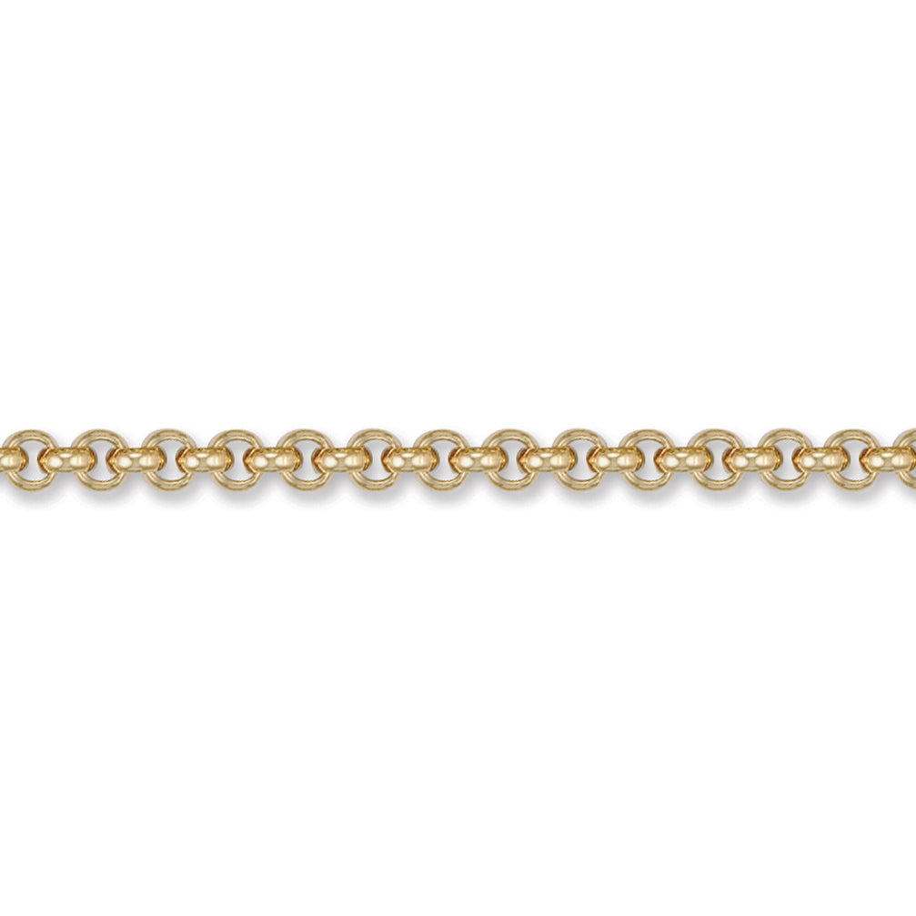 Mens 9ct Gold  Round Belcher 5.8mm Chain Necklace - JCN001J
