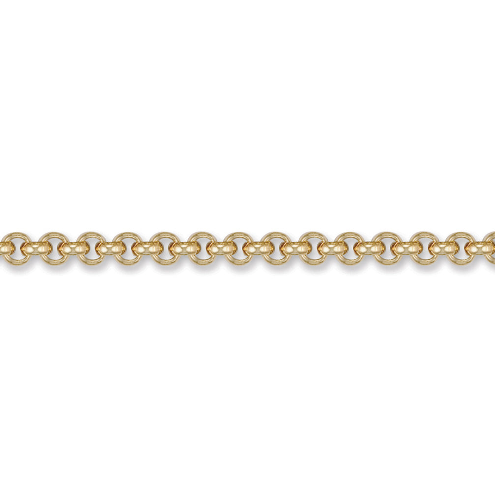 9ct Gold  Round Belcher 5.8mm Chain Bracelet, 8.5 inch - JCN001J