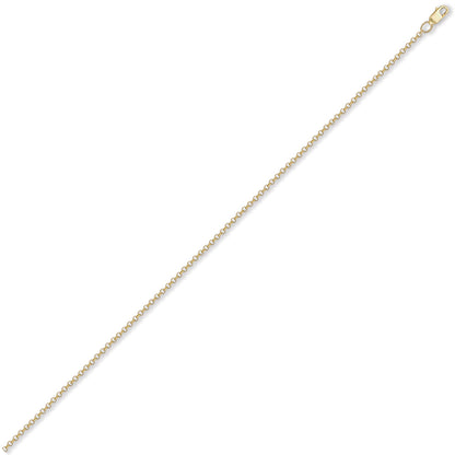 9ct Gold  Micro Belcher 1.8mm Pendant Chain Necklace - JCN001R