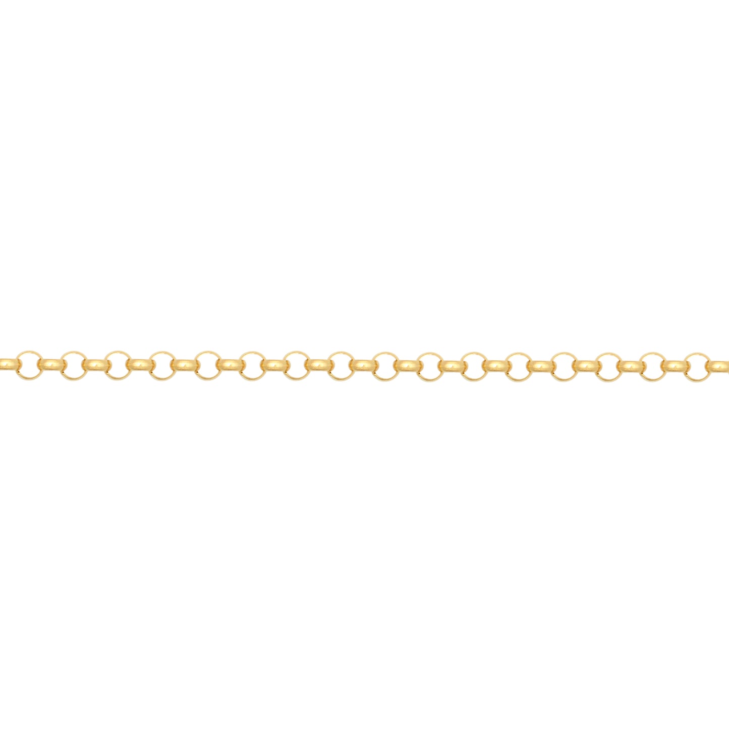 9ct Gold  D-Shape Micro Belcher 1.7mm Pendant Chain Necklace - JCN001V