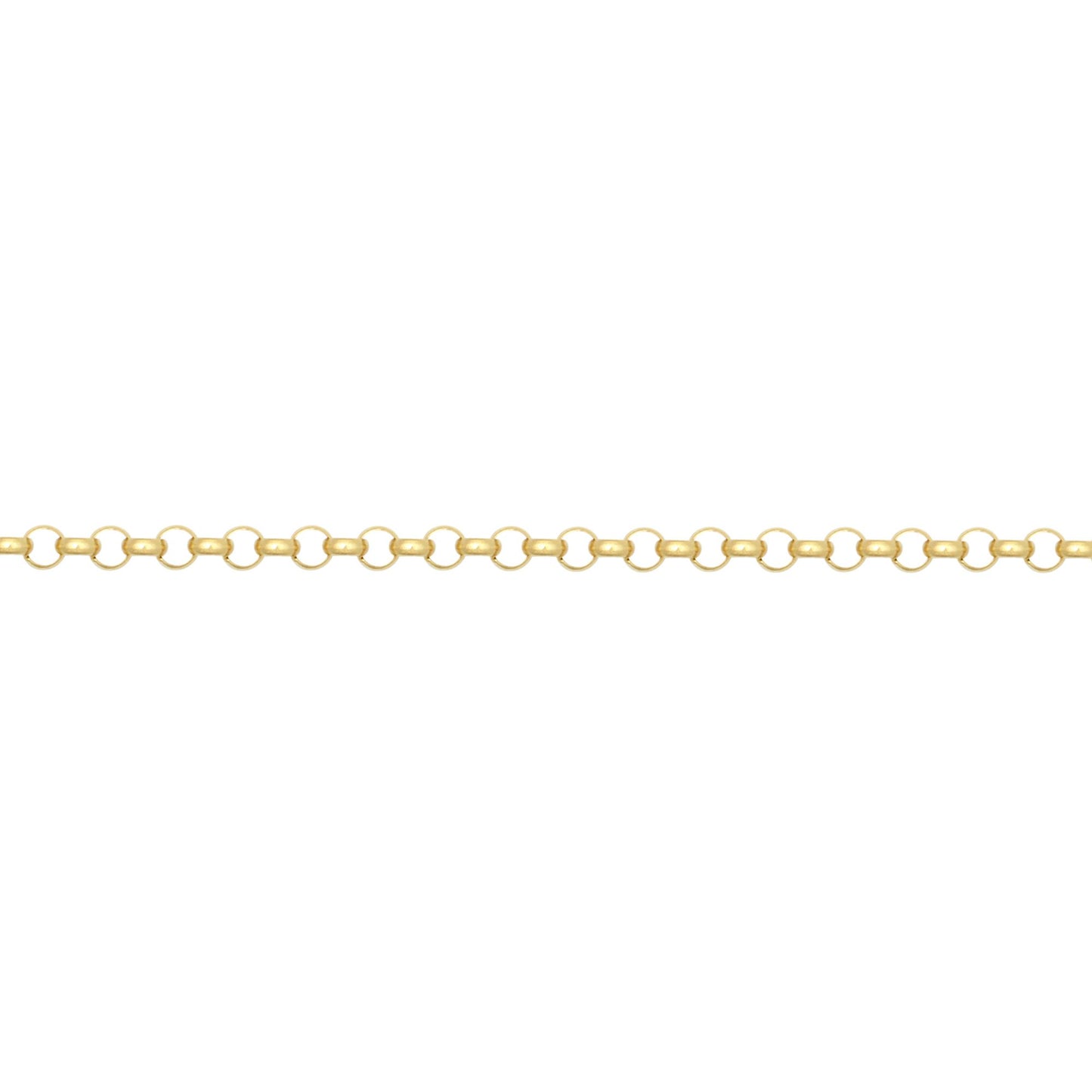 9ct Gold  D-Shape Micro Belcher 1.7mm Pendant Chain Necklace - JCN001V