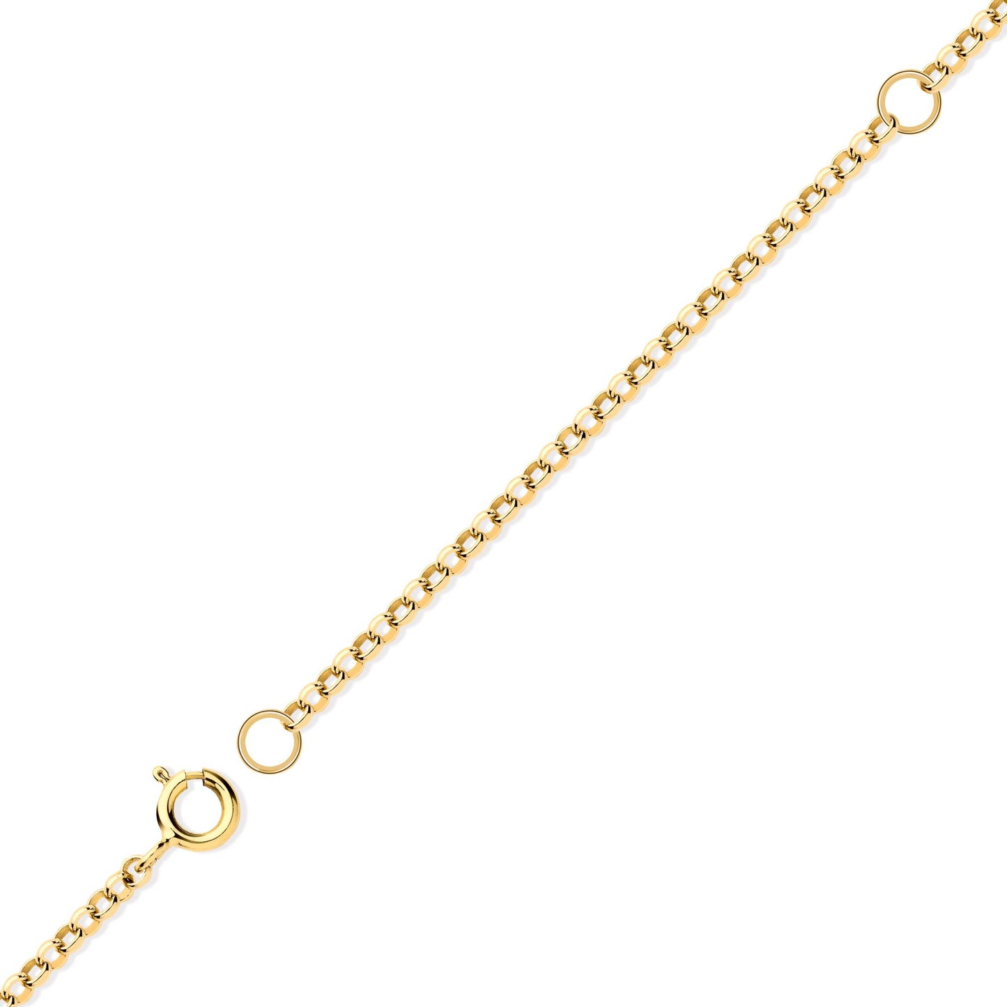 9ct Gold  Micro Belcher 1.5mm Adjustable Pendant Chain 16-18" - JCN001W