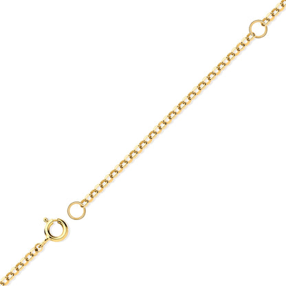 9ct Gold  Micro Belcher 1.5mm Adjustable Pendant Chain 16-18" - JCN001W