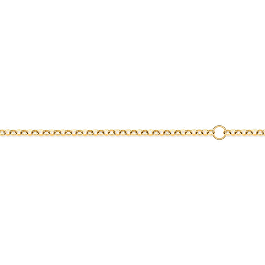 9ct Gold Micro Belcher 1.5mm Adjustable Pendant Chain 16-18" - JCN001W