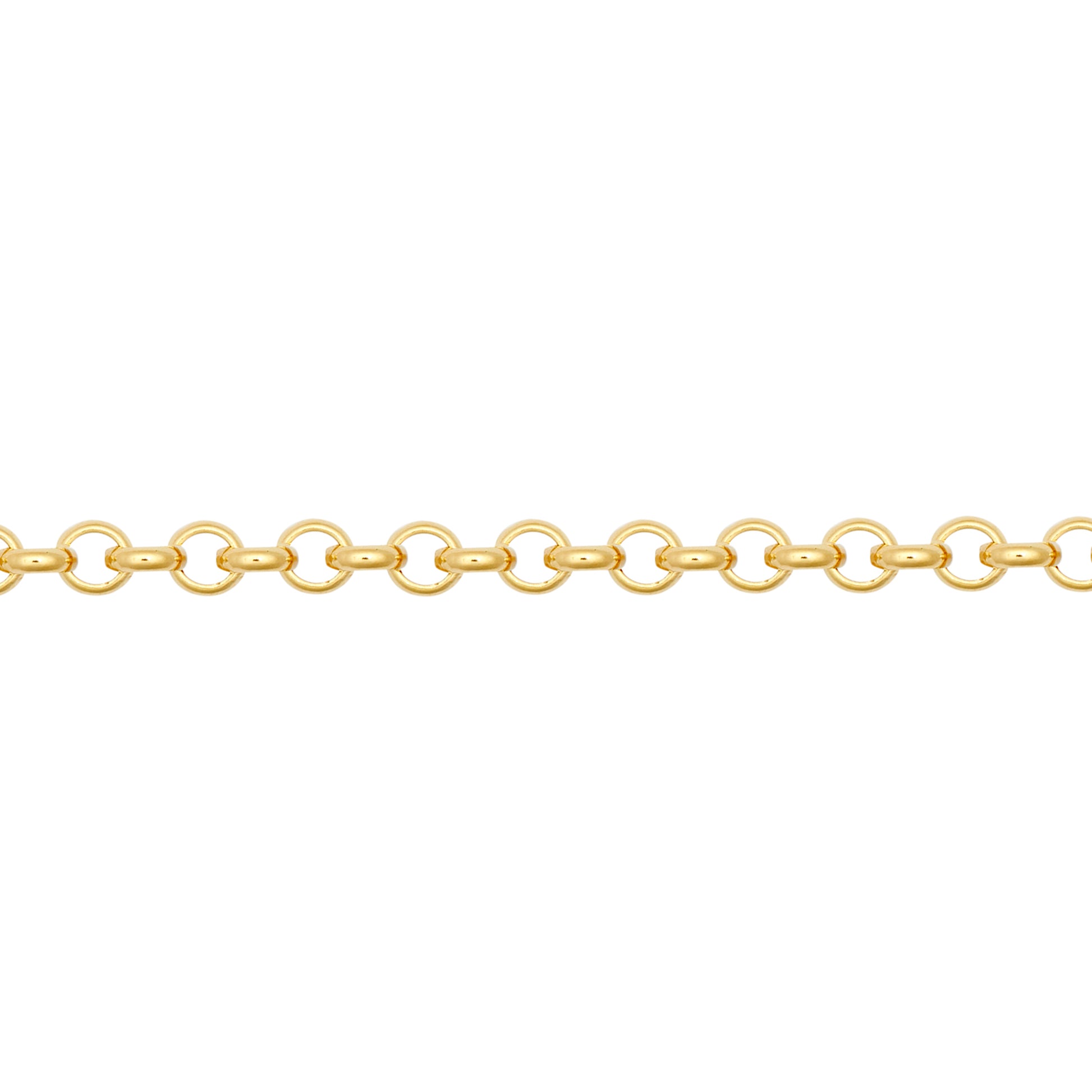 9ct Gold  D-Shape Micro Belcher 2.3mm Pendant Chain Necklace - JCN001X