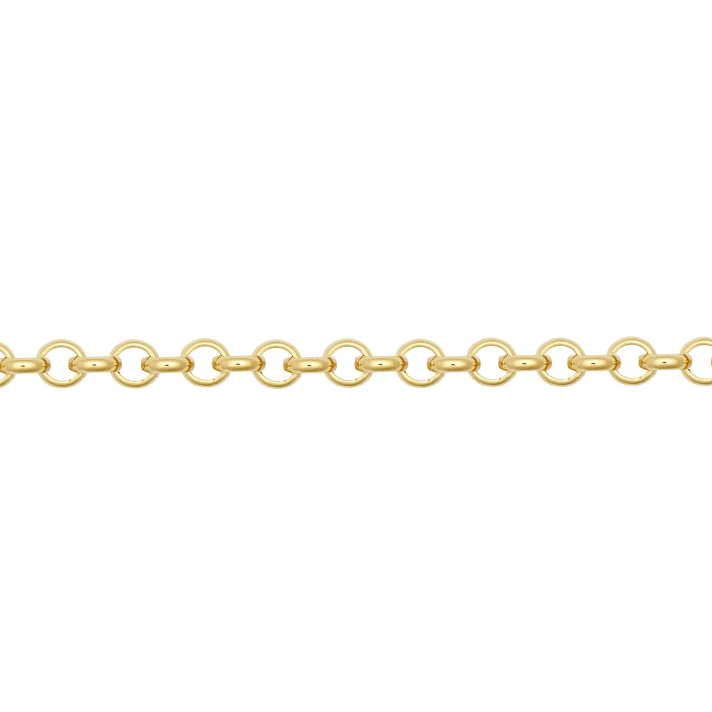 9ct Gold  D-Shape Micro Belcher 2.3mm Pendant Chain Necklace - JCN001X