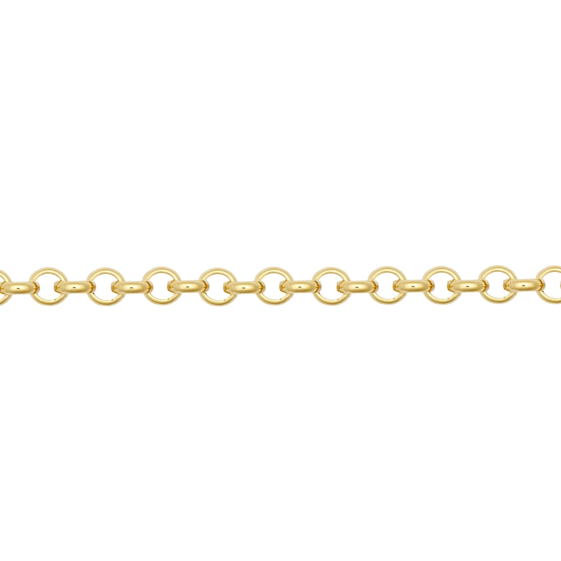 9ct Gold  D-Shape Micro Belcher 2.3mm Pendant Chain Necklace - JCN001X