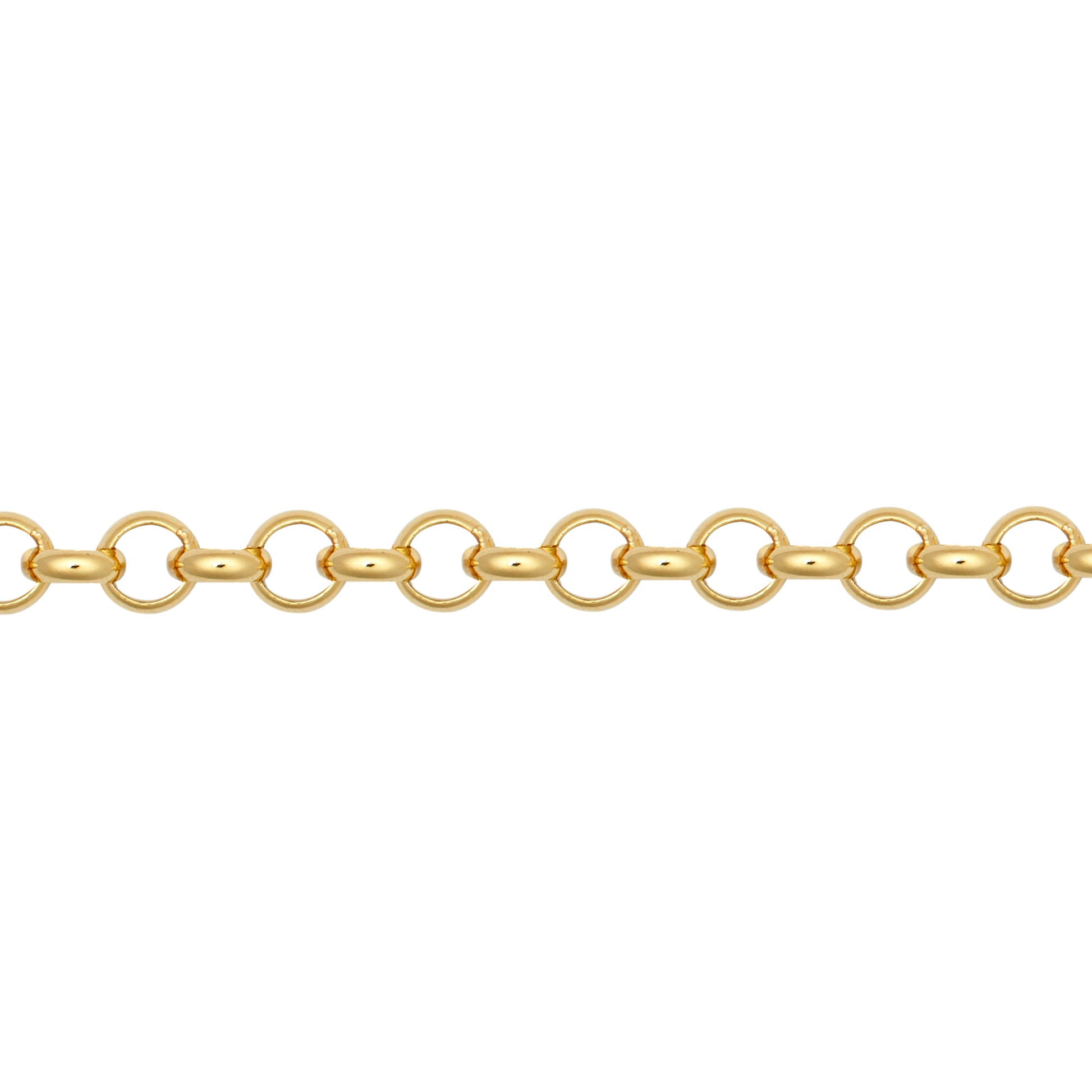 9ct Gold  D-Shape Micro Belcher 2.6mm Pendant Chain Necklace - JCN001Y