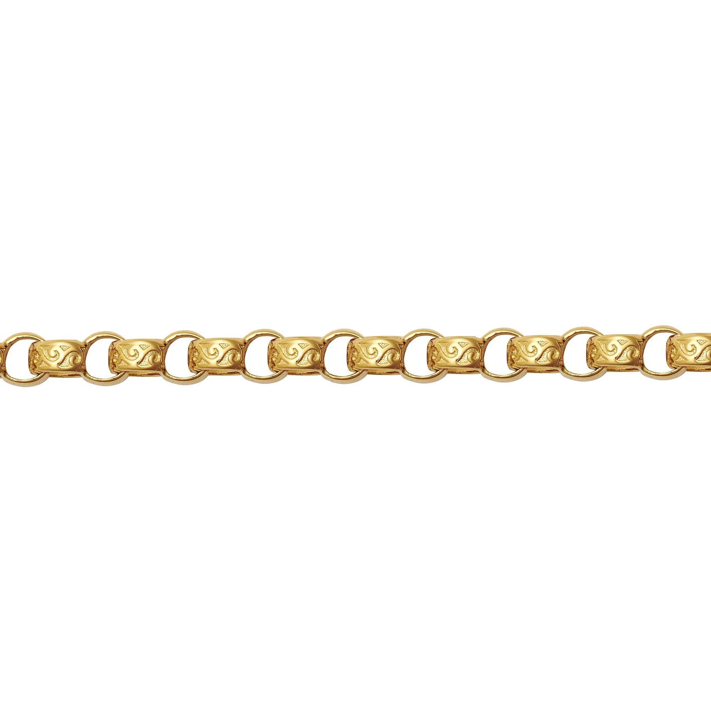 9ct Gold  D-Shape Micro Belcher 5mm Pendant Chain Necklace - JCN001Z