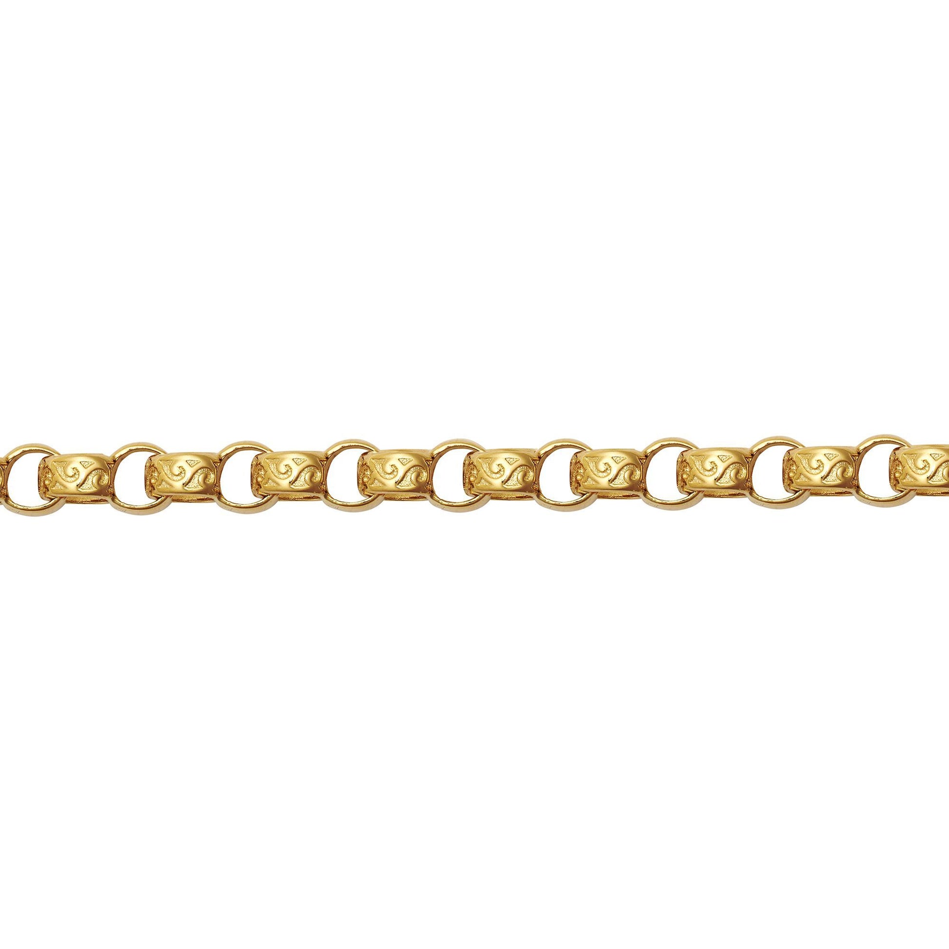 9ct Gold  D-Shape Micro Belcher 5mm Pendant Chain Necklace - JCN001Z