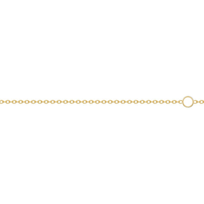 9ct Gold  Oval Rolo Trace 1.1mm Adjustable Pendant Chain 16-18" - JCN002L