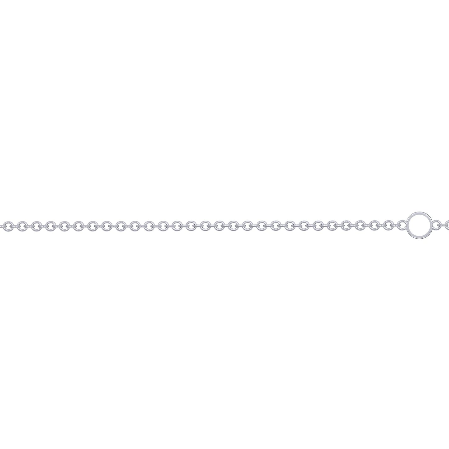 9ct Gold  Oval Rolo Trace 1.3mm Adjustable Pendant Chain 16-18" - JCN002M