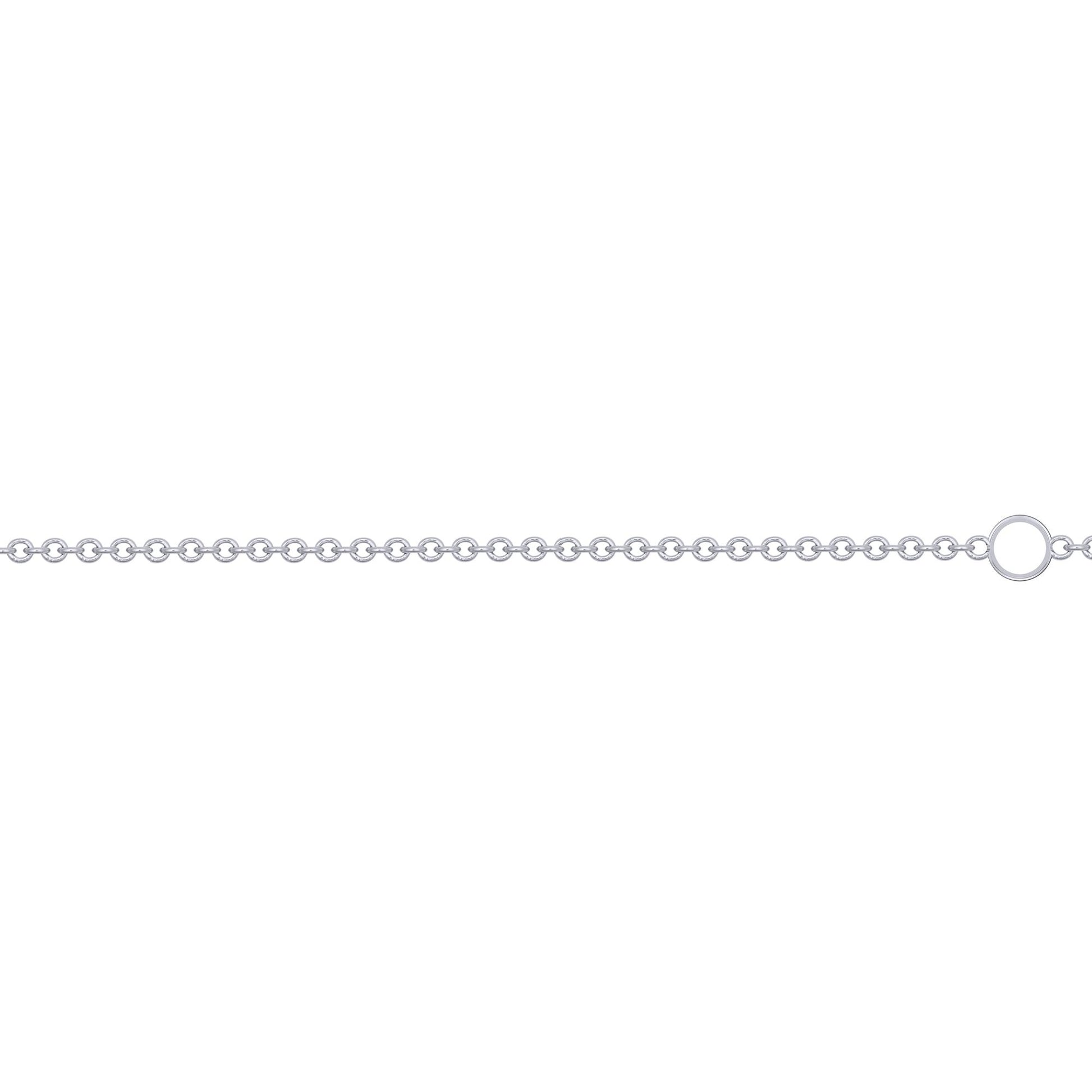 9ct Gold  Oval Rolo Trace 1.3mm Adjustable Pendant Chain 16-18" - JCN002M