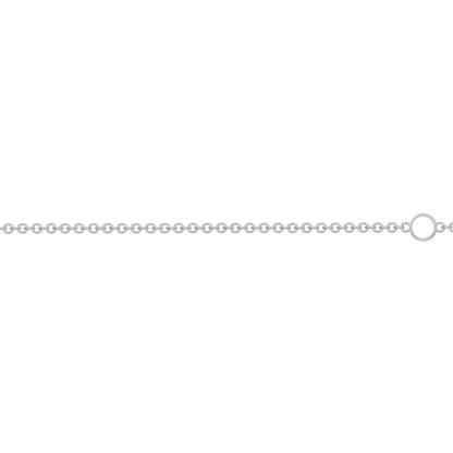 9ct Gold  Oval Rolo Trace 1.3mm Adjustable Pendant Chain 16-18" - JCN002M