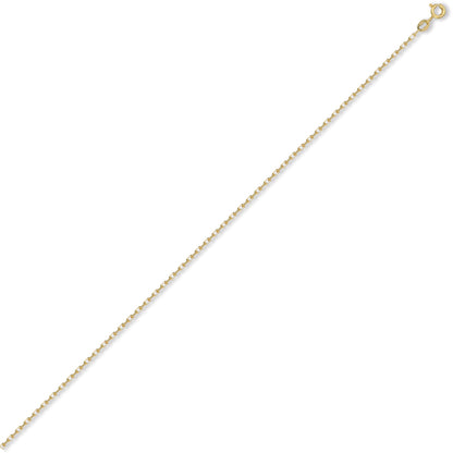 9ct Gold  Italian Diamond Cut Belcher 1.7mm Pendant Chain Necklace - JCN003A
