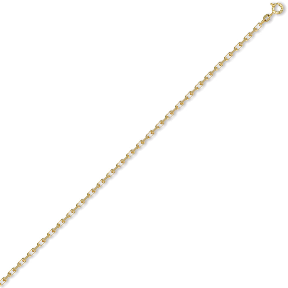 9ct Gold  Italian Diamond Cut Belcher 3.2mm Pendant Chain Necklace - JCN003C