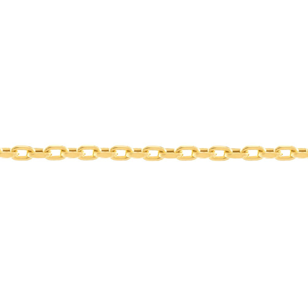 9ct Gold  Oval Cable Forzentina 4mm Chain Link Bracelet 7.5 inch - JCN003E