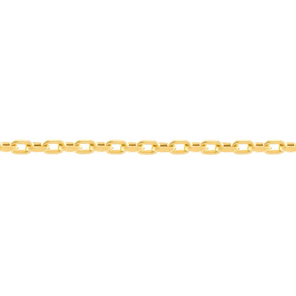 9ct Gold  Oval Cable Forzentina 4mm Chain Link Bracelet 7.5 inch - JCN003E
