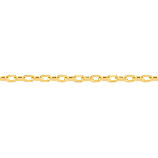 9ct Gold  Oval Cable Forzentina 4mm Chain Link Bracelet 7.5 inch - JCN003E