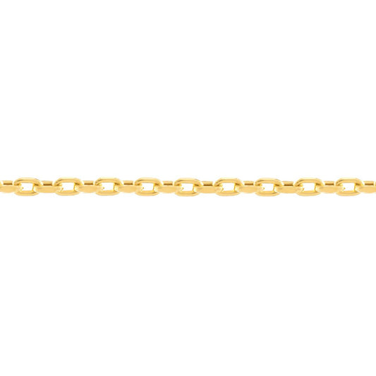9ct Gold  Oval Cable Forzentina 4mm Chain Link Necklace - JCN003E
