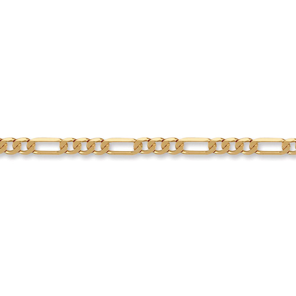 9ct Solid Gold  Pendant Figaro Chain Necklace 2.3mm gauge - JCN004B